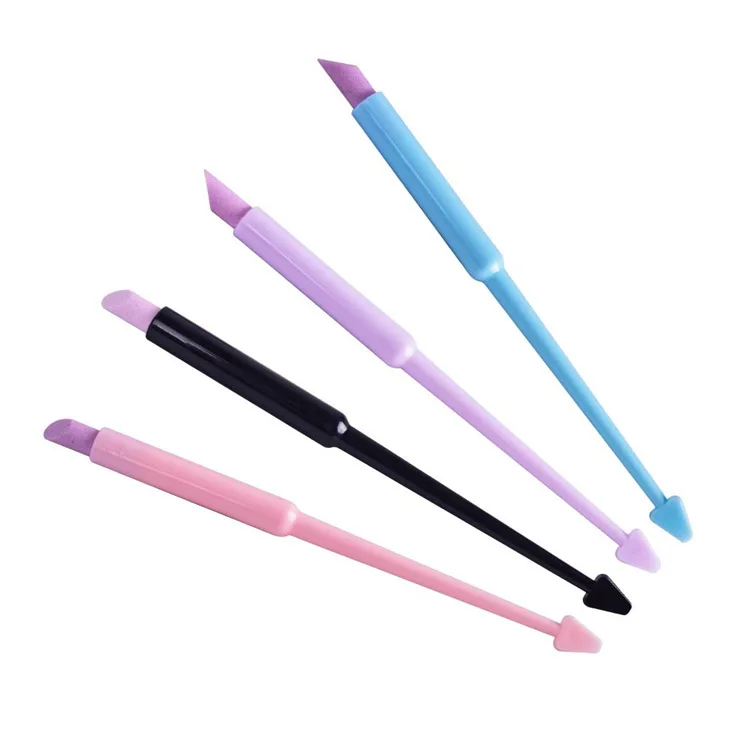 

New Nail Cuticle Trimmer Nail Pusher Double-end Manicure Engraving Pen Quartz Polished Ceramic Pen Grinding Tool 100pcs