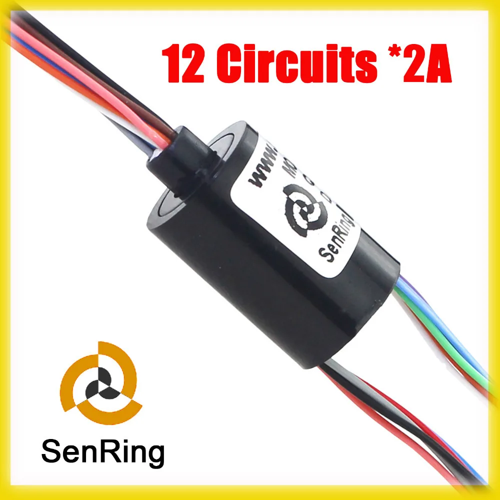 U type without flange length 18.2mm of capsule Slip ring rotating OD 12.5mm  12 circuits /2A signal current