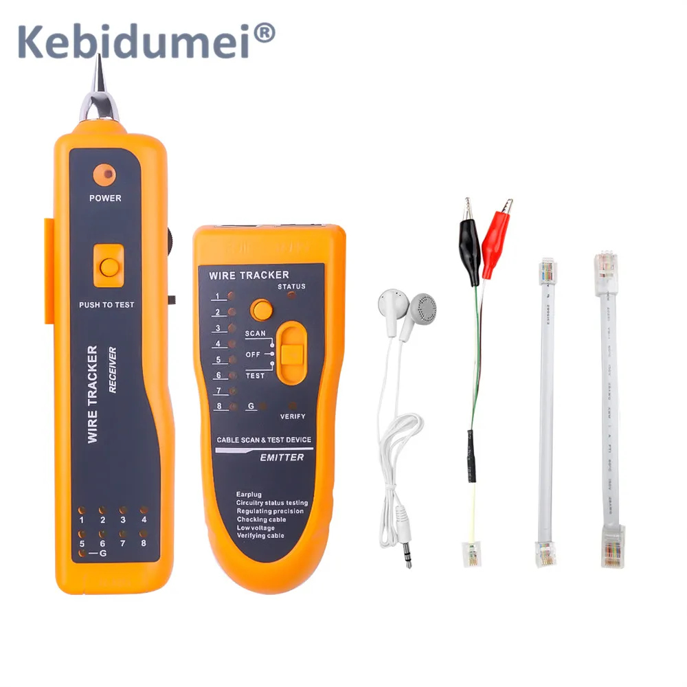 

Kebidu Promotion RJ11 RJ45 Cat5 Cat6 Telephone Wire Tracker Tracer Toner Ethernet LAN Network Cable Tester Detector Line Finder