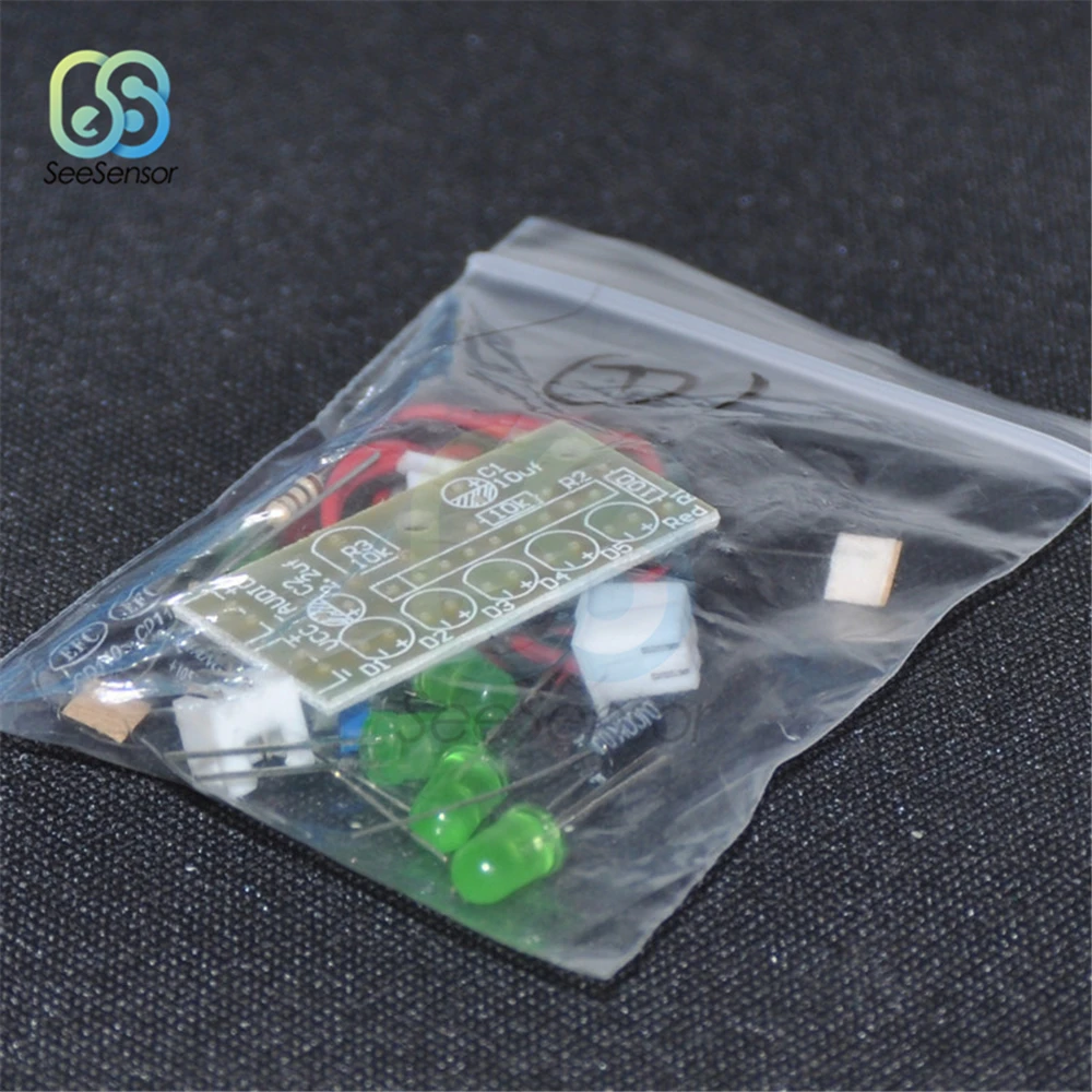 1 Set KA2284 Audio Level Indicator Suite Trousse Electronic Parts 5mm RED Green LED Level Indicating 3.5-12V Electronic DIY Kit