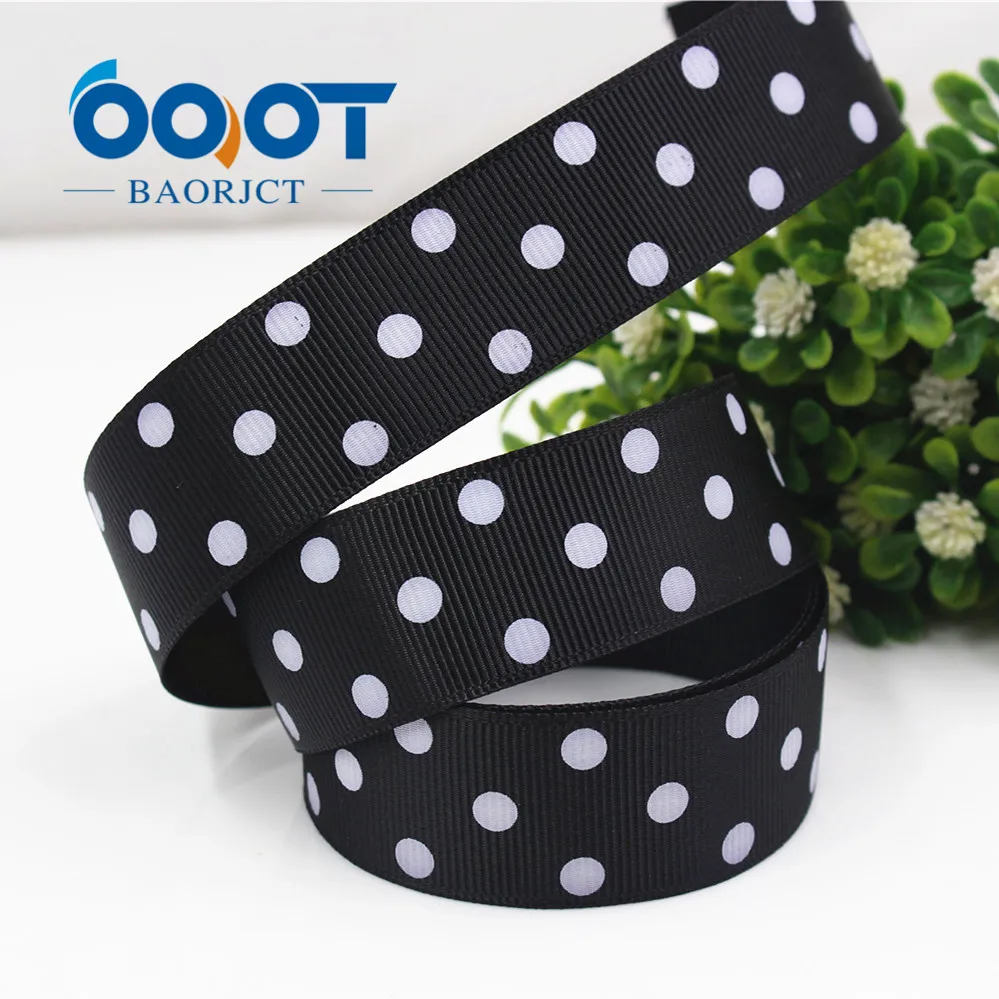 OOOT BAORICT 1762213,Polka Dots grosgrain Ribbon,25MM ,10 yards The tape for Sewing ,DIY Headdress Accessories Handmade material