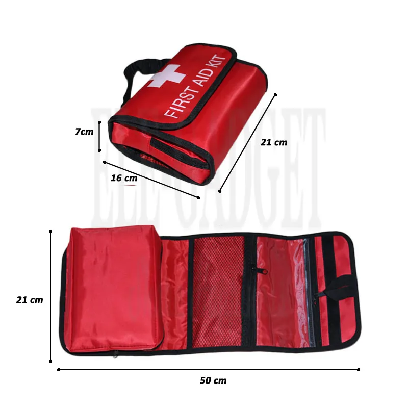 Imagem -02 - Bolsa Portátil Dobrável para Primeiros Socorros Bolsa à Prova Dágua de Alta Capacidade para Uso em Casa e Viagem Tratamento de Emergência