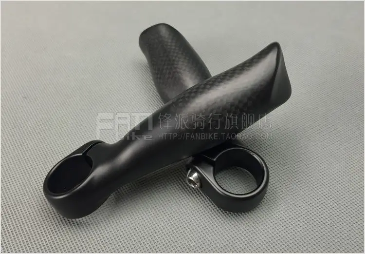 NO LOGO Mountain bike full carbon fibre handlebar bar ends bicycle bar ends 3K Matte Small Auxiliary Handlebar