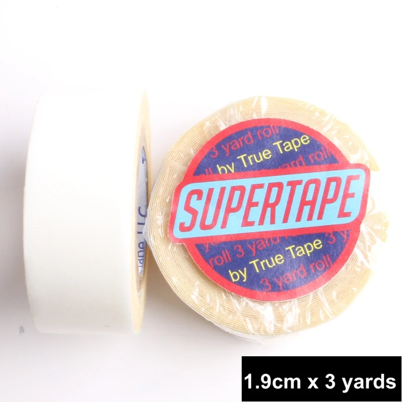 

1 Roll 1.9cm x 3 Yards White Liner Double-Sided Adhesive Super Tape Rolls for Tape Hair Extension Wigs and Toupee