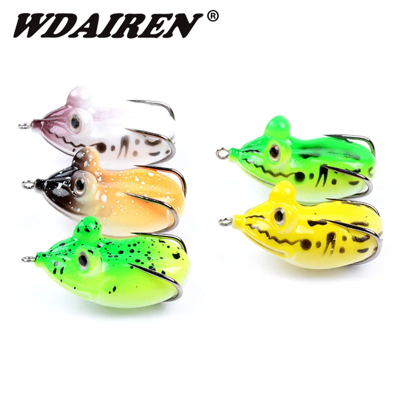 

1Pcs Lifelike Imitation Frog Rubber Soft Bait 55mm 11.5g Artificial 3D Eyes Sharp Hook Frog Lure Bait Pesca Fishing Tackle