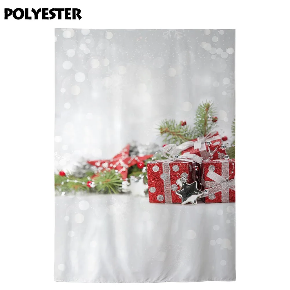 Allenjoy photography Background Christmas white Snowflake blur gifts stars backdrop for photo shoots studio photographic image 3