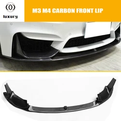 MP Style Real Carbon Fiber Front Bumper Chin Lip Spoiler for BMW F80 M3 Sedan F82 M4 Coupe F83 M4 Convertile 2014 - 2020