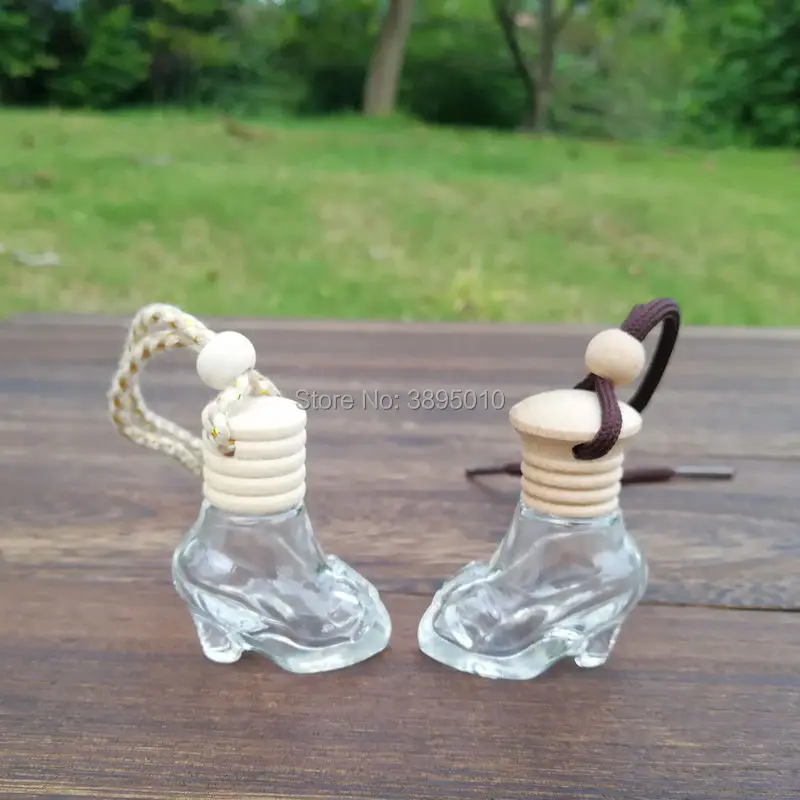 8ml Car Hang Pandent Perfume Bottle, Creative Glass Perfume Car Decoration,Clear Glass Perfume Refillable Bottle F927