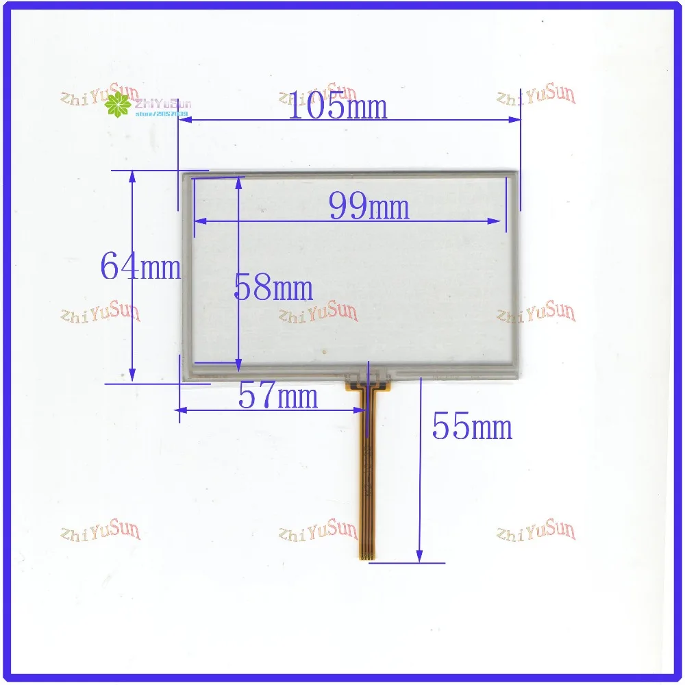 

ZhiYuSun 4,3 дюймовый 105*65 сенсорный экран дигитайзер сварочный Тип совместимый с GPS автомобильный DVD Сенсорное стекло 105*65