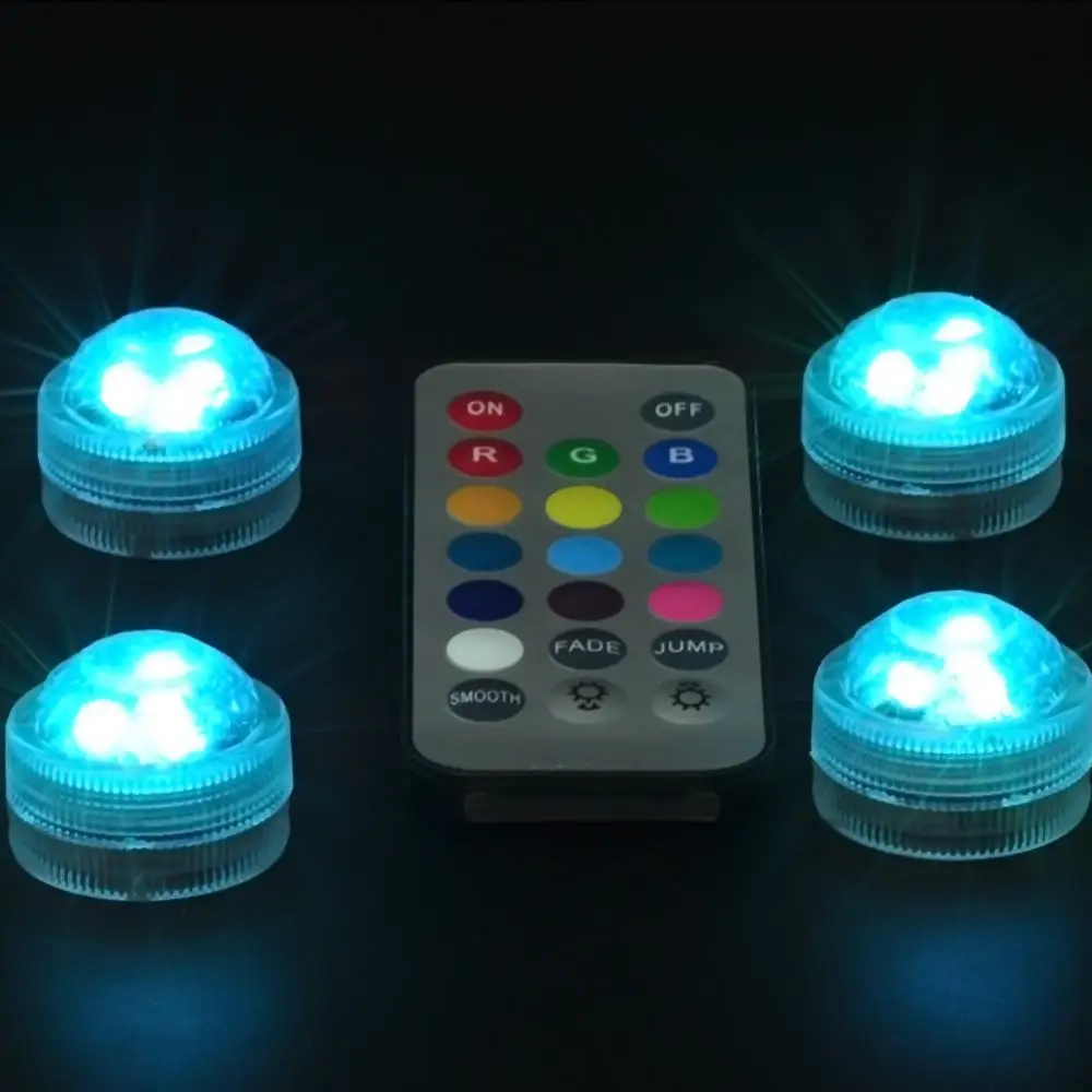 Kitosun แบตเตอรี่รีโมทคอนโทรล Submersible ไฟ LED Mini LED กันน้ำชางานแต่งงานตาราง Centerpiece แจกันตกแต่ง