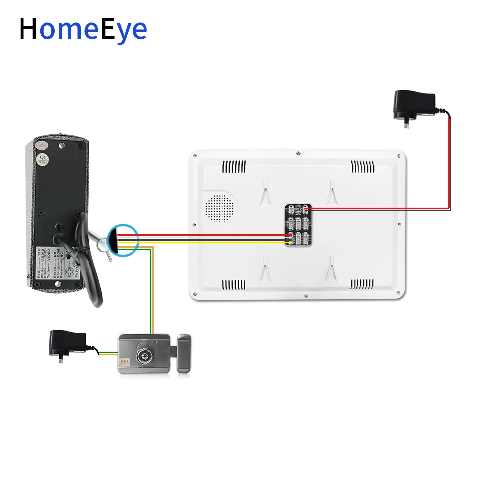 Видеодомофон HomeEye, 7 дюймов, 1200TVL IP65, с защитой от дождя