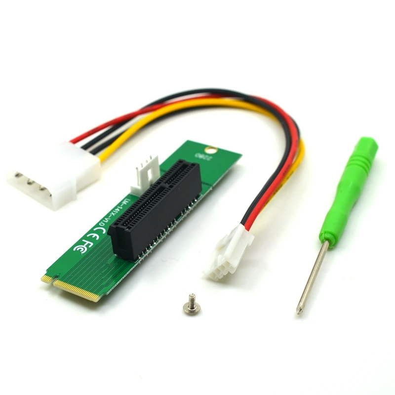 PCI-E Male To Female High Speed PCI-e 1X/4x Card to NGFF M.2 M Key PCIe Slot Adapter