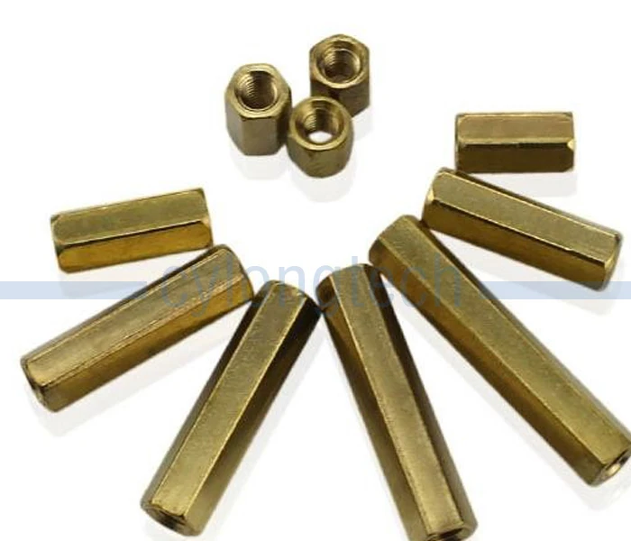 M3*9mm Double-pass Hexagonal Screw nut Pillar Copper Alloy Isolation Column For Repairing New High Quality