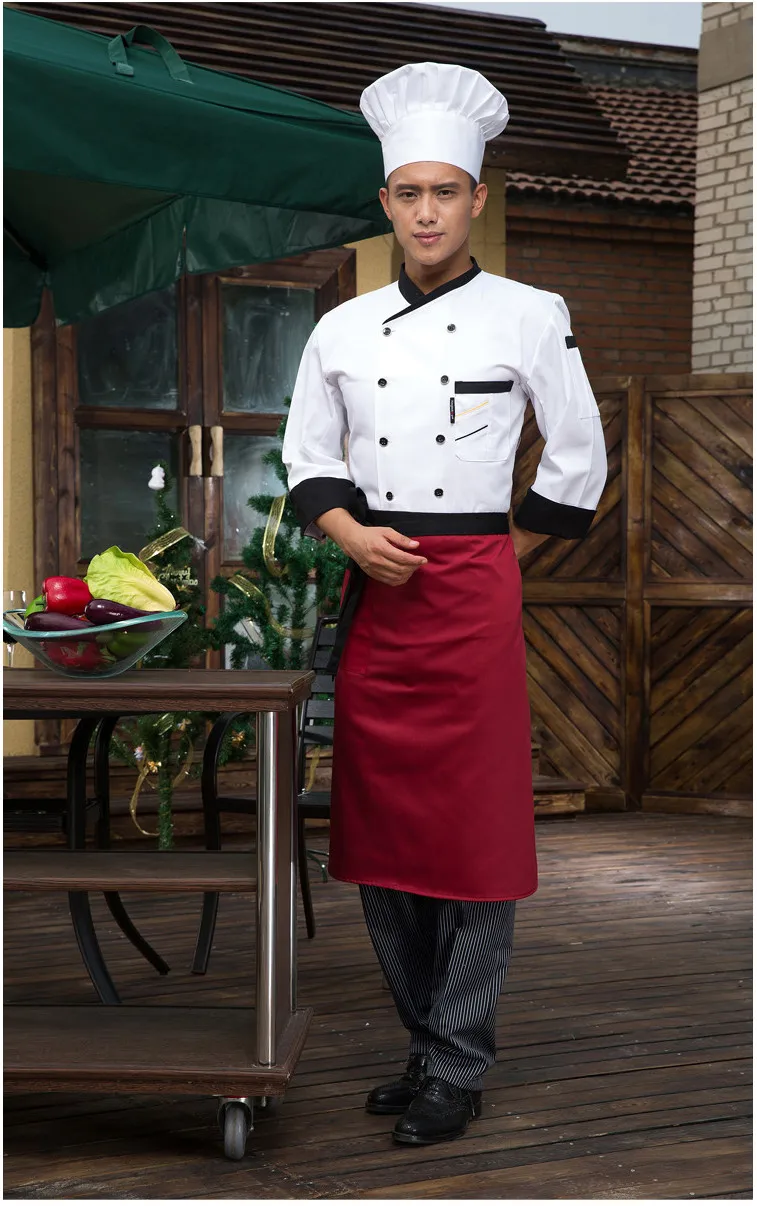 New arrival Long sleeved autumn hotel chef uniform chef jacket wear double breasted chef clothing men and women Food Service