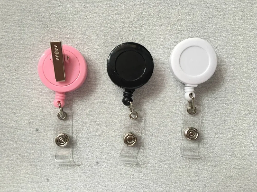 500pcs/lot Retractable Lanyard ID Card Badge Holder Reels with Clip Keep ID, Key and Cell phone Safe lin4103