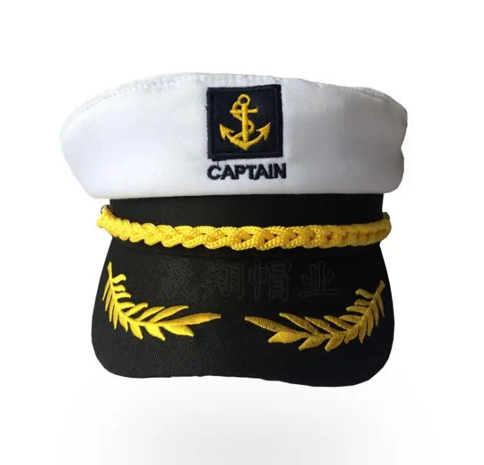 

Children Christmas Party Costume Yacht Boat Ship Sailor Captain Hat Adults Vintage Skipper Cap Favors white red black