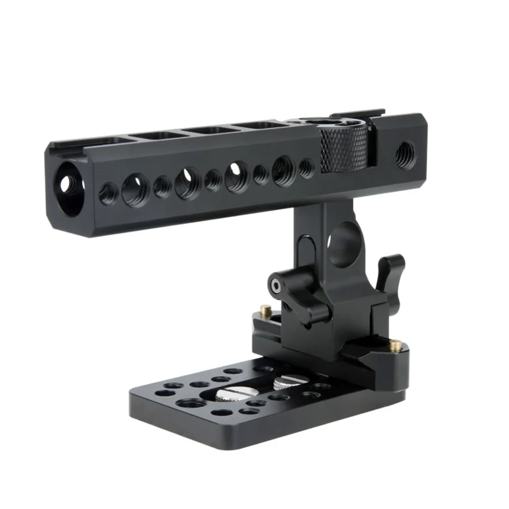 NICEYRIG Nato Hoạt Động Hàng Đầu Xử Lý Grip đối với Máy Ảnh Lồng Pho Mát Xử Lý với 15mm Rod Nato Đường Sắt Cold Shoe Núi phát Hành nhanh chóng Tấm