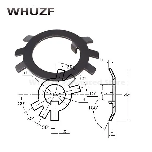 M10/M12/M14/M16/M18/M20/M22/M24/M25/M27...M60 GB858 Circular Washers / Stop Washers for Round Nuts