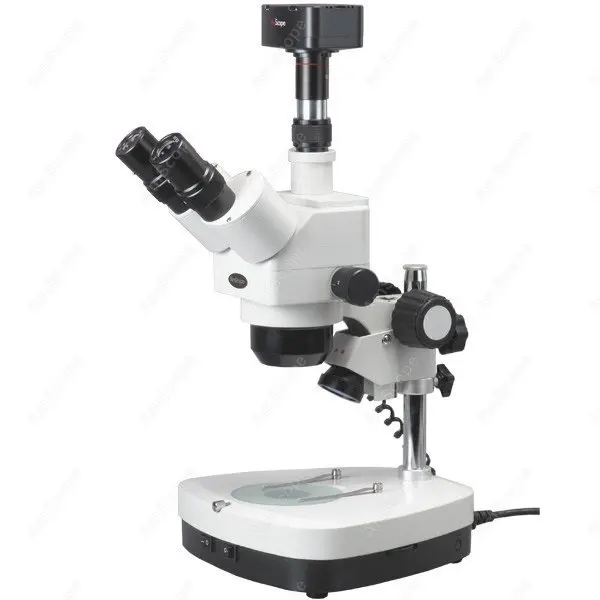 Zoom Microscope--AmScope Supplies 10x-40x Stereo Zoom Microscope + 3MP Camera