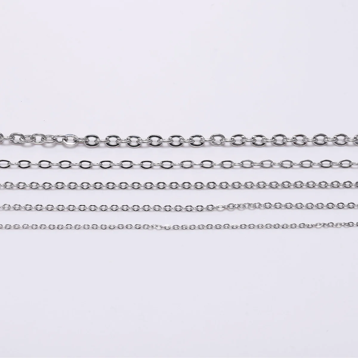 5 m/partia 1.3-2.5mm złoty srebrny mosiądz mosiądz Plated Link naszyjnik łańcuch wisiorek dla DIY komponenty do wyrobu biżuterii dostaw luzem akcesoria