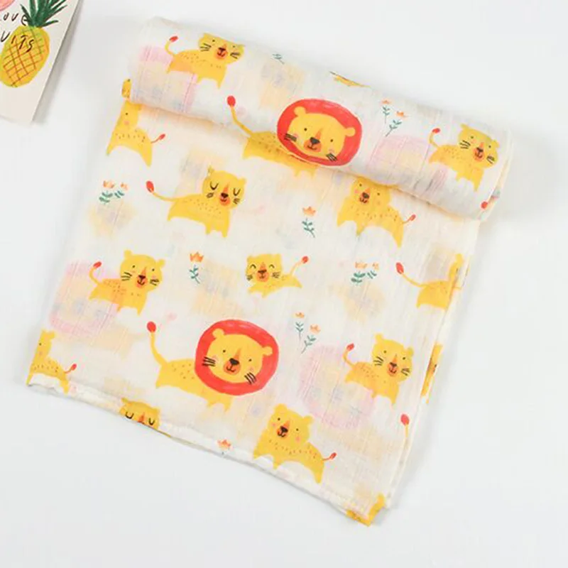 Kain Kasa Pohon Baru Lahir Kain Kasa Membedung Bayi Multi-Penggunaan Bambu Kapas Selimut Bayi Baru Lahir Bayi Bungkus 120X120 Cm