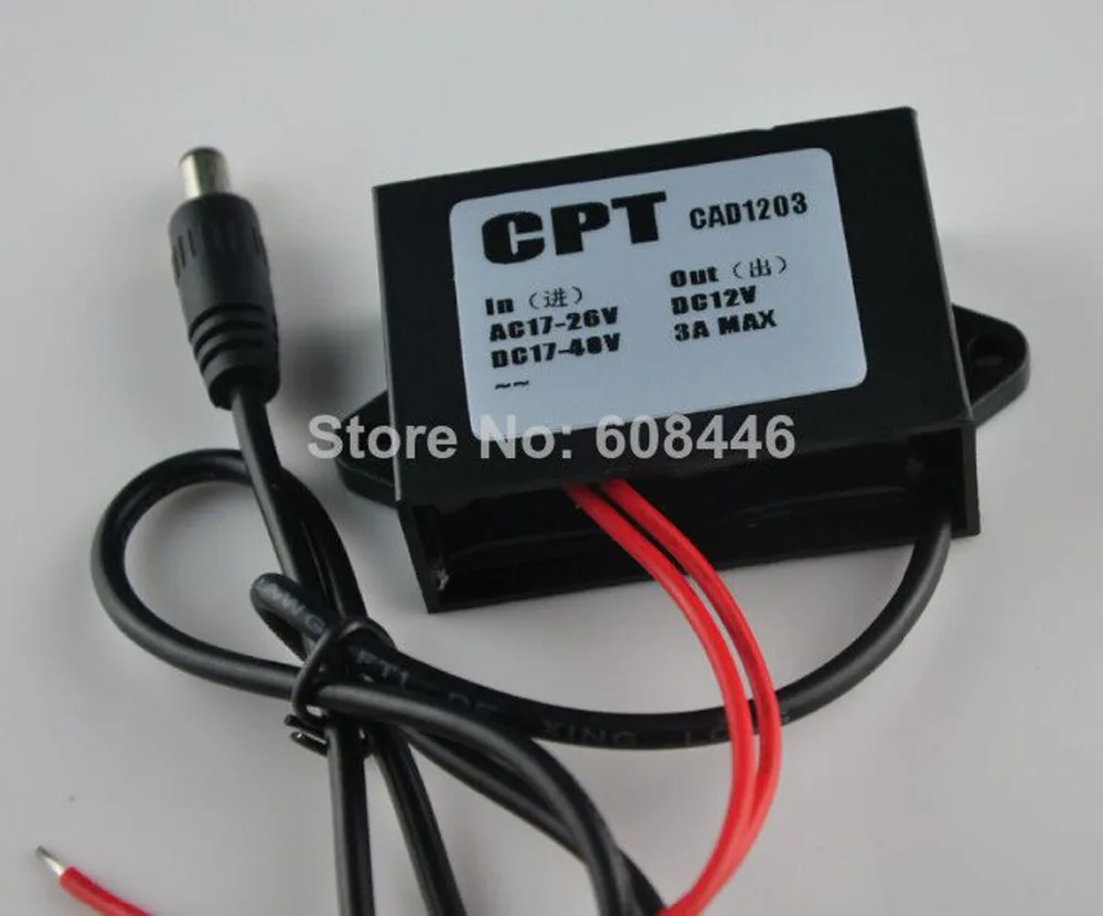 

24V AC/DC to 12V 3A Power Converter Adapter for CCTV Camera Security Waterproof