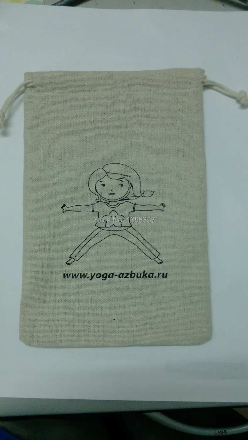 high quality linen small drawstring bag size 7*9cm with custom logo 200pcs/lot free shipping