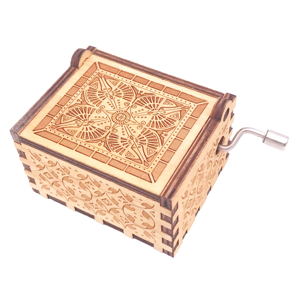YouTang Music Box Hand Crank Musical Box Carved Wood Musical Gifts Christmas Music Box for Kid,Play Twinkle Twinkle Little Star