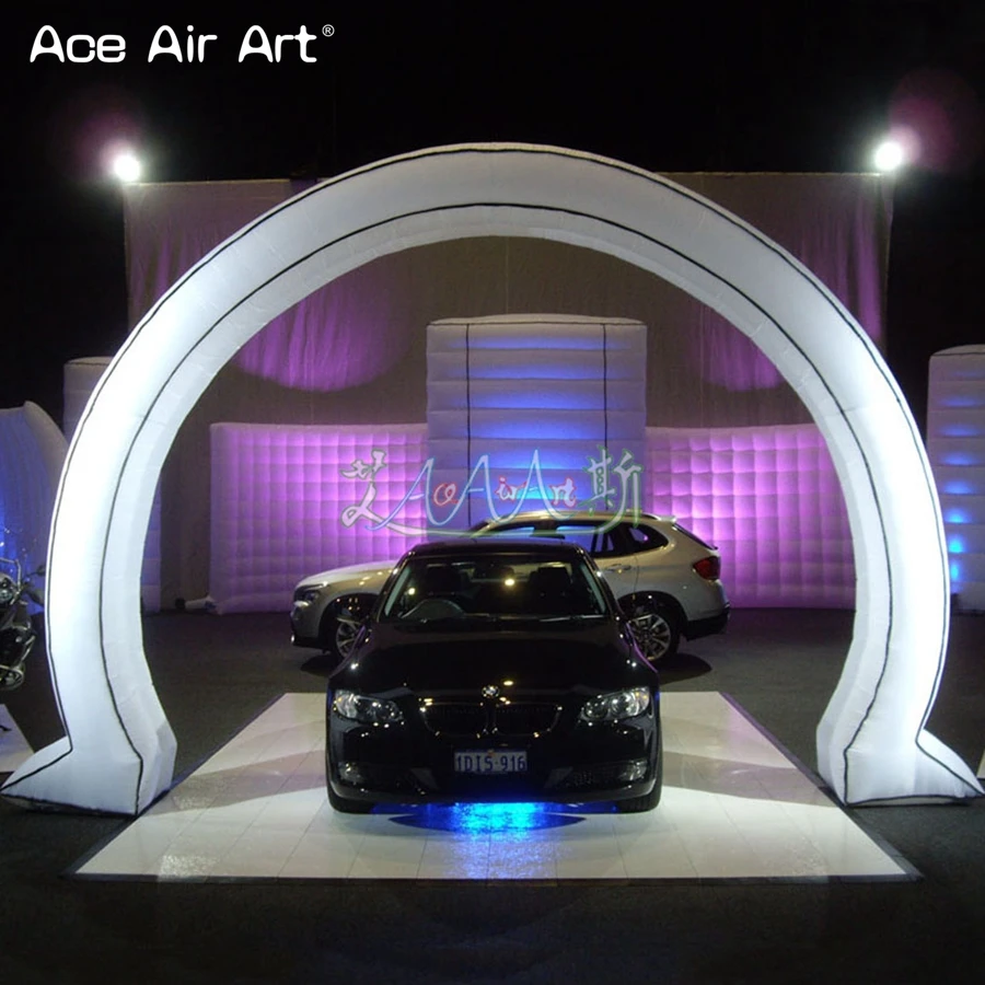 Eyecandy Newly Style Mini Circular Arch Inflatable Advertising Exhibition Archway Entrance Gate for Auto Trade Shows