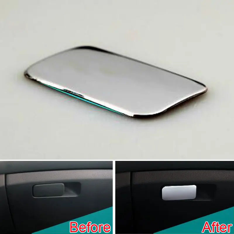 Rustproof Interior Glove Box Door Handle Cover Overlay Trim Lid Panel Decoration Fits For Hyundai LHD ix25 2015 Car Styling