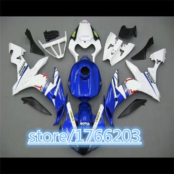 

fairing kit for YZF R1 04 05 06 YZF-R1 04-06 Blue white YZF1000 YZF R1 2004 2005 2006 pre_drilled bodywork Ning