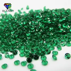 1.0~3.0mm Round Machine Cut Nano Green Stone 5A Synthetic Rubi Red Corundum Wax Setting #113 Blue Stone For DIY Jewelry