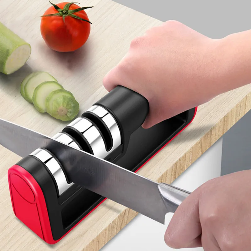 Professional Knife Sharpener Stainless Steel Tungsten Steel Carbide Ceramic Sharpener Diamond Sharpening Stone Kitchen Tools