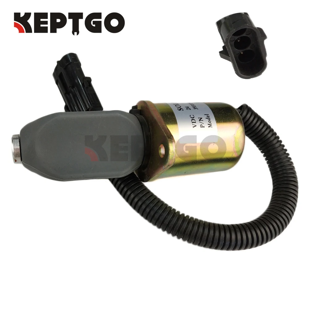 

3931196 24v Stop Solenoid For Kubota Super Mini Series 4HP SA-3665-24 3919423 SA-4754-24 1753ES-24A6UC3B1S1 ZSF-3C