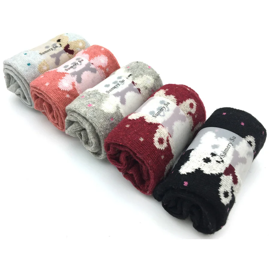 5 Pairs/Lot Socks Women Winter Wool Cashmere Comfortable Christmas Gift Ladies Girls