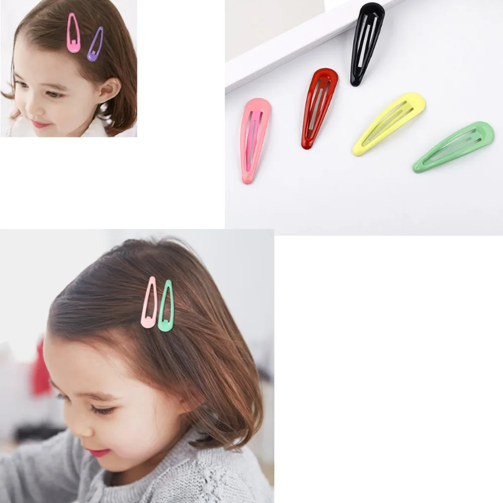 50 Stück Haarspangen in Bonbonfarben, Glänzende 2-Zoll Metall-Haarklammern, Rutschfeste Haarnadeln und Barrettes für Babys und Kleinkinder – Detail 6