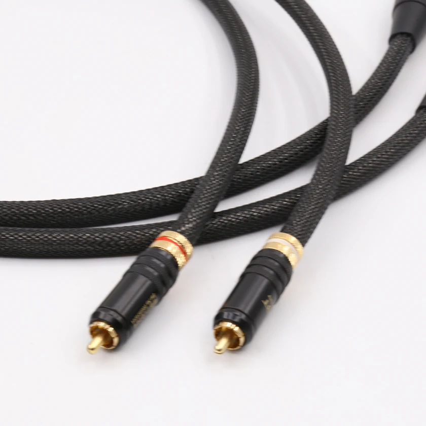 

Pair QED Signature RCA Cable Silver Plated Interconnet Cable With WBT-0144 RCA Plug to XLR male connector plug