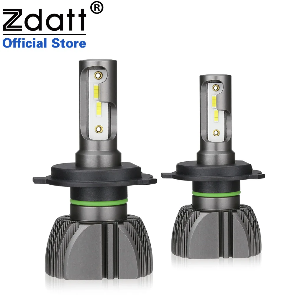 Zdatt lampu kabut otomatis, cahaya LED CSP tanpa kipas 80W 9005 K 12V 24V, 20000lm H4 H7 H7 H11 H8 H9 HB3 9006 HB4 6000 H1