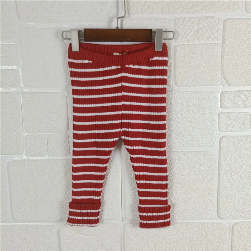 BOBOZONE Knitted Leggings Striped 3 colors for baby boys girls kids pants