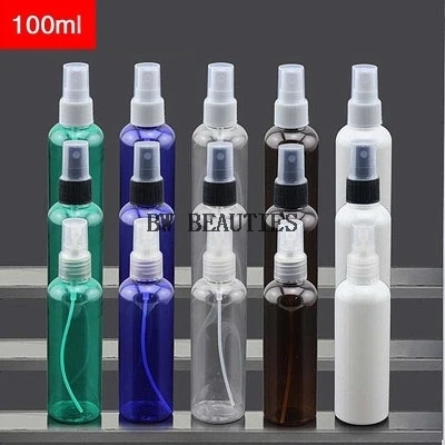 1000Pcs/Lot Transparent Portable 100ml Spray Bottle Watering Can Fill Water Bottles PET Plastic Vials Cosmetic Packing Bottles