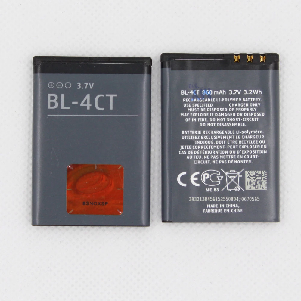 ISUNOO BL-4CT Phone Battery For NOKIA BL 4CT 5310 6700S X3 X3-00 7230 7310C 5630 2720 2720A 7210C 6600F 860mah Mobile Batteria