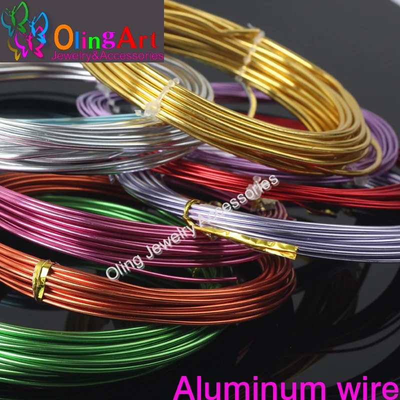 OlingArt 5M Roll 3.0mm Aluminum Wire soft DIY Craft Versatile Painted Metal Earrings Choker Necklace Jewelry Making