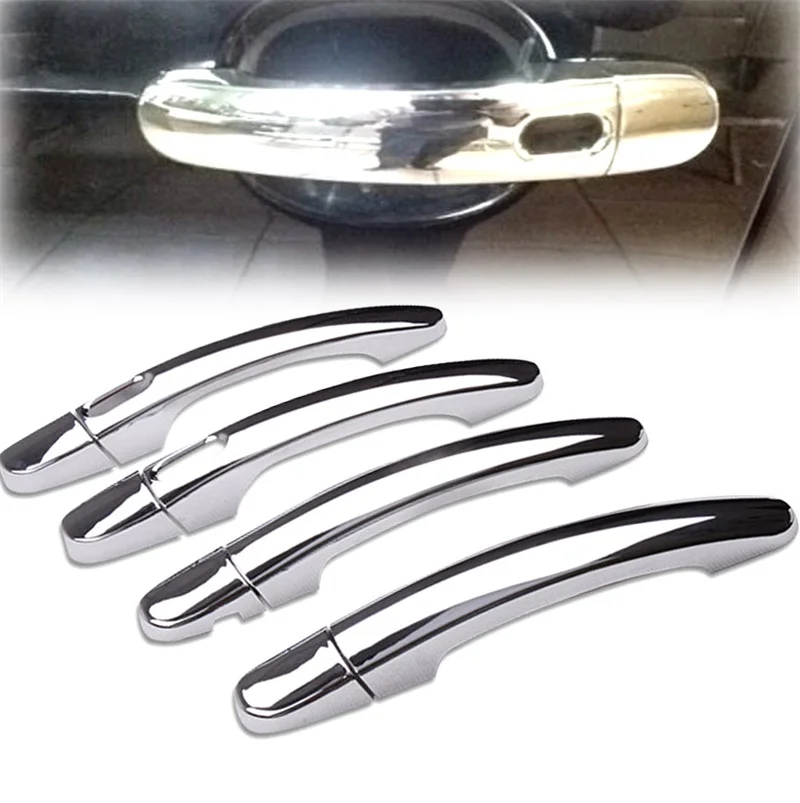 Abaiwai ABS Chrome Car Styling Accessories Side Smart Door Handle Cover And Door Bowl Trim For Volkswagen VW Tiguan 2010 to 2015