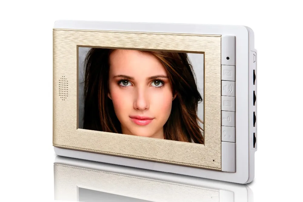 two to four  7 Inch LCD Monitor Intercom Wired Video Door Phone