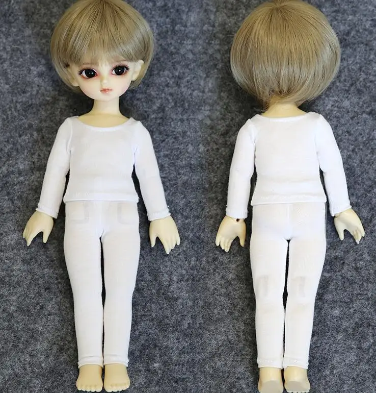 Accept custom NEW Boy Pure white Anti staining low collar/Round collar/v-neck outfits BJD Uncle 1/3 1/4 Doll  Clothes