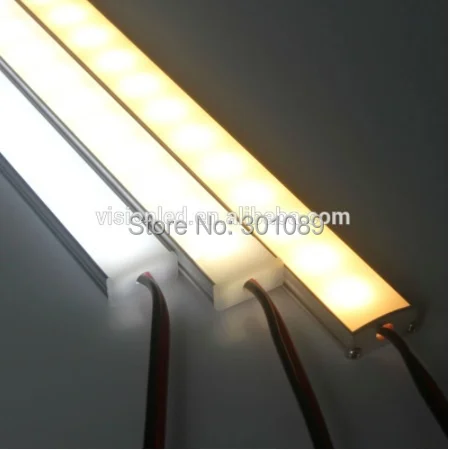 10pcs a lot, LED Cabinet light bar, 0.5m with 36pcs 5630 smd led, 10W, clear cover and milky diffuse cover are avaiable