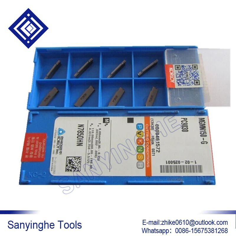 50pcs /lots MGMN150-G NC3030 / MGMN150-G NC3020 / MGMN150-G PC9030 cnc carbide parting & grooving inserts