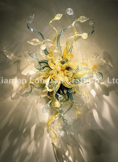 

Free Shipping Cheap Amazing Flower LED Murano Glass Wall Lamp