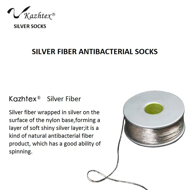 Silver Fiber Antibacterial Ankle Socks for Women, Casual Socks, Anti-Static Deodorization, Candy Color, C316243B, Kazhtex