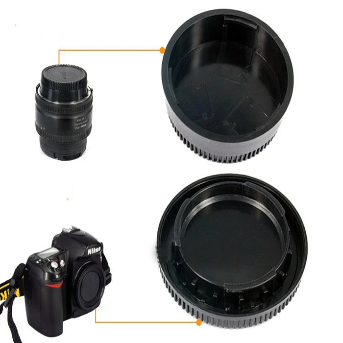 1คู่กล้องร่างกายหมวก+เลนส์ด้านหลังหมวกสำหรับNกล้องร่างกายหมวก+ด้านหลังc apsเลนส์สำหรับnikon fเมาai af af-sเลนส์ป้องกันฝุ่น